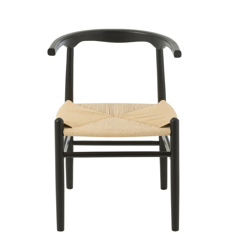 Eetkamerstoel Zwart Paper 56 cm 56x52x76 cm-Eetkamerstoelen-J-Line