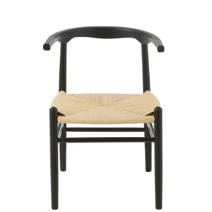 Eetkamerstoel Zwart Paper 56 cm 56x52x76 cm-Eetkamerstoelen-J-Line