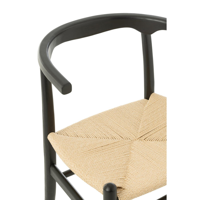 Eetkamerstoel Zwart Paper 56 cm-Eetkamerstoelen-J-Line