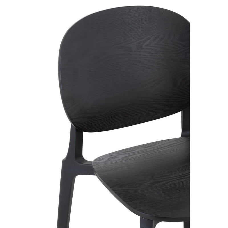 Eetkamerstoel Zwart Polyester 40 cm 40x53x82 cm-Eetkamerstoelen-J-Line