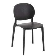 Eetkamerstoel Zwart Polyester 40 cm 40x53x82 cm-Eetkamerstoelen-J-Line