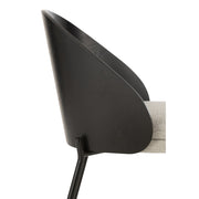Eetkamerstoel Zwart Polyester 54 cm 54.2x53.5x74.6 cm-Eetkamerstoelen-J-Line
