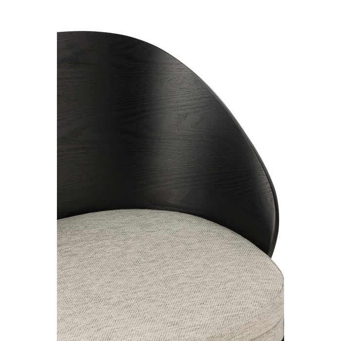 Eetkamerstoel Zwart Polyester 54 cm-Eetkamerstoelen-J-Line