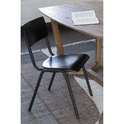 Eetkamerstoel Zwart Populierenhout 43 cm 43x52x82 cm-Eetkamerstoelen-J-Line