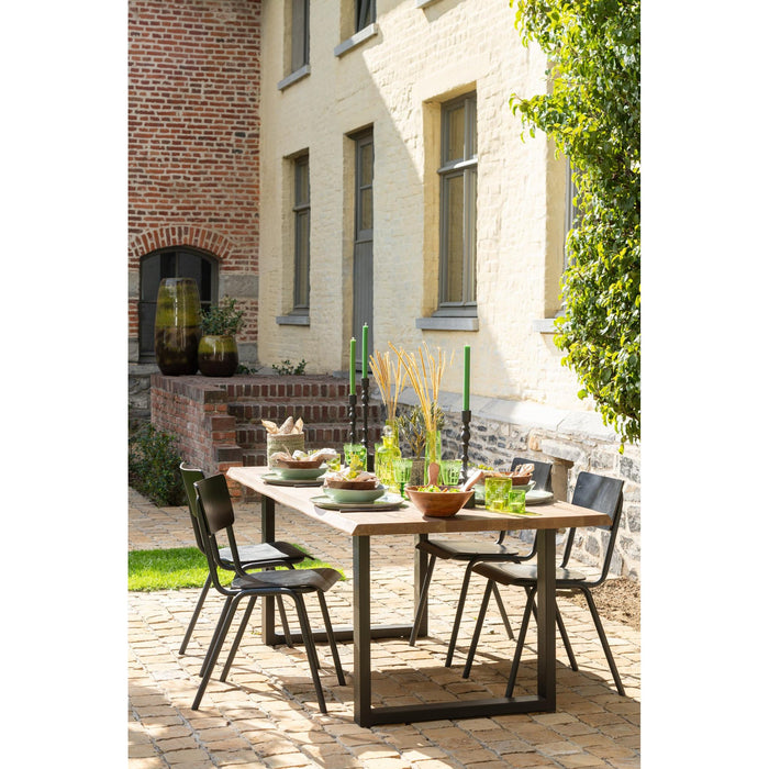 Eetkamerstoel Zwart Populierenhout 43 cm-Eetkamerstoelen-J-Line