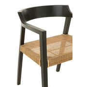 Eetkamerstoel Zwart Rotan 55 cm 55x55x71 cm-Eetkamerstoelen-J-Line