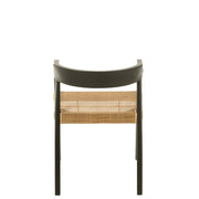Eetkamerstoel Zwart Rotan 55 cm 55x55x71 cm-Eetkamerstoelen-J-Line