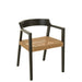 Eetkamerstoel Zwart Rotan 55 cm 55x55x71 cm-Eetkamerstoelen-J-Line
