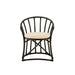 Eetkamerstoel Zwart Rotan 61 cm 61x60x70 cm-Kussens-J-Line