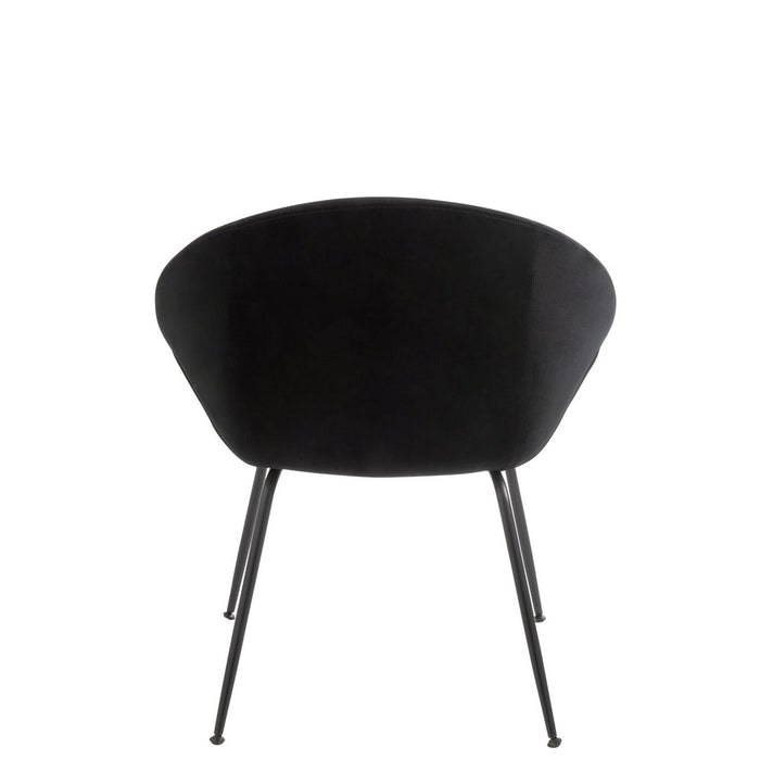 Eetkamerstoel Zwart Schuim Rond 56 cm 56.5x69x80 cm-Eetkamerstoelen-J-Line