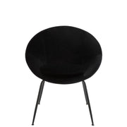 Eetkamerstoel Zwart Schuim Rond 56 cm 56.5x69x80 cm-Eetkamerstoelen-J-Line