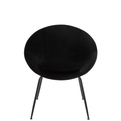 Eetkamerstoel Zwart Schuim Rond 56 cm 56.5x69x80 cm-Eetkamerstoelen-J-Line