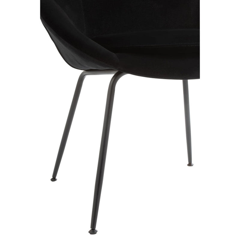 Eetkamerstoel Zwart Schuim Rond 56 cm 56.5x69x80 cm-Eetkamerstoelen-J-Line