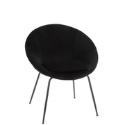 Eetkamerstoel Zwart Schuim Rond 56 cm 56.5x69x80 cm-Eetkamerstoelen-J-Line