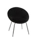 Eetkamerstoel Zwart Schuim Rond 56 cm 56.5x69x80 cm-Eetkamerstoelen-J-Line