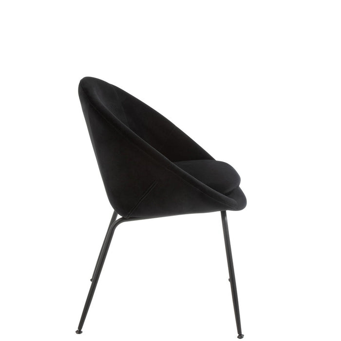 Eetkamerstoel Zwart Schuim Rond 56 cm-Eetkamerstoelen-J-Line