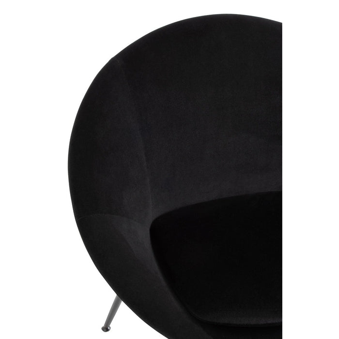 Eetkamerstoel Zwart Schuim Rond 56 cm-Eetkamerstoelen-J-Line
