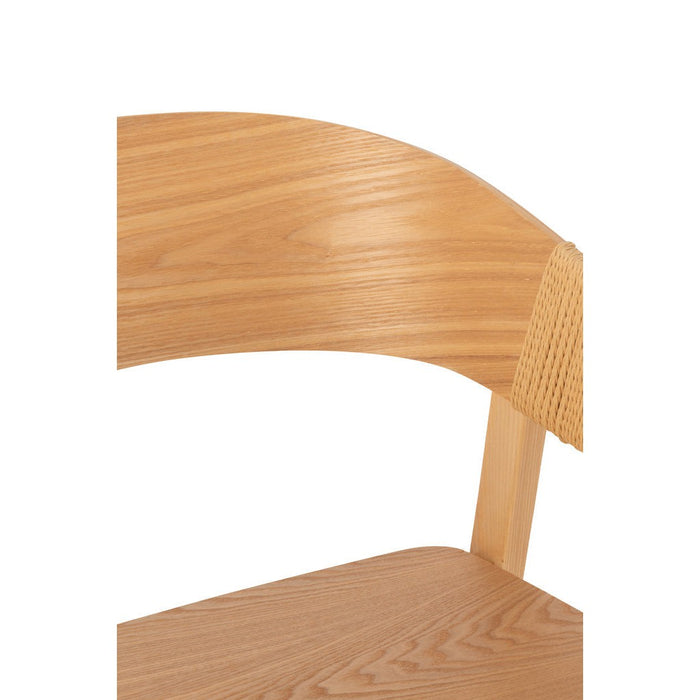 Eetkamerstoel Zwart Touw 53 cm-Eetkamerstoelen-J-Line