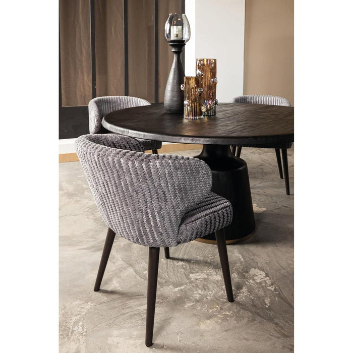 Eetkamerstoelen Lamp Fiori Taupe 19 Eetkamerstoel Donker Bruin Hout-Eetkamerstoelen-PTMD