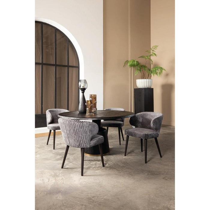 Eetkamerstoelen Lamp Fiori Taupe 19 Eetkamerstoel Donker Bruin Hout-Eetkamerstoelen-PTMD
