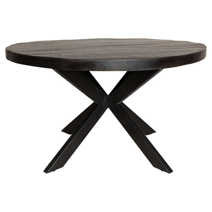 Eetkamertafel Denver Zwart - Rond - 140 cm-Eettafels-Starfurn