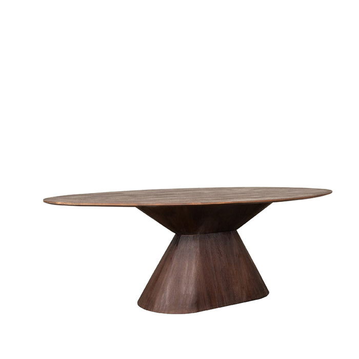 Eetkamertafel Jagger - Espresso - Mangohout - 240 cm - Ovaal-Eettafels-LABEL51
