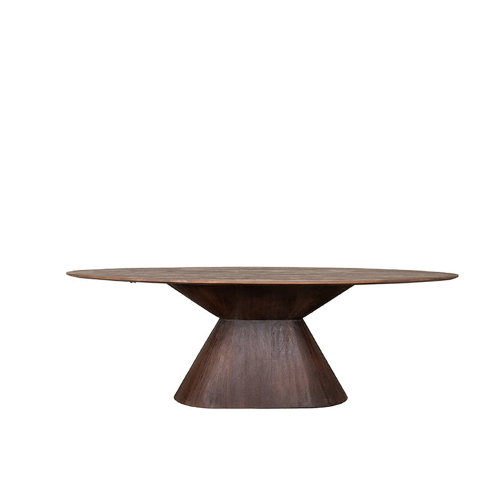 Eetkamertafel Jagger - Espresso - Mangohout - 240 cm - Ovaal-Eettafels-LABEL51