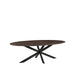Eetkamertafel James - Espresso - Mangohout - 210 cm - Ovaal-Eettafels-LABEL51