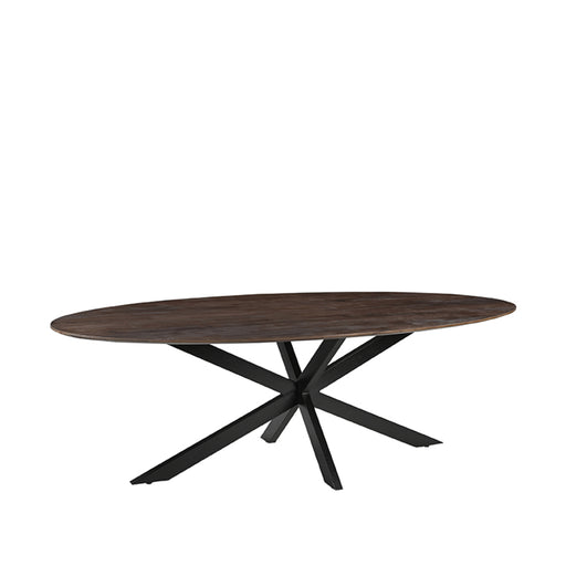 Eetkamertafel James - Espresso - Mangohout - 240 cm - Ovaal-Eettafels-LABEL51