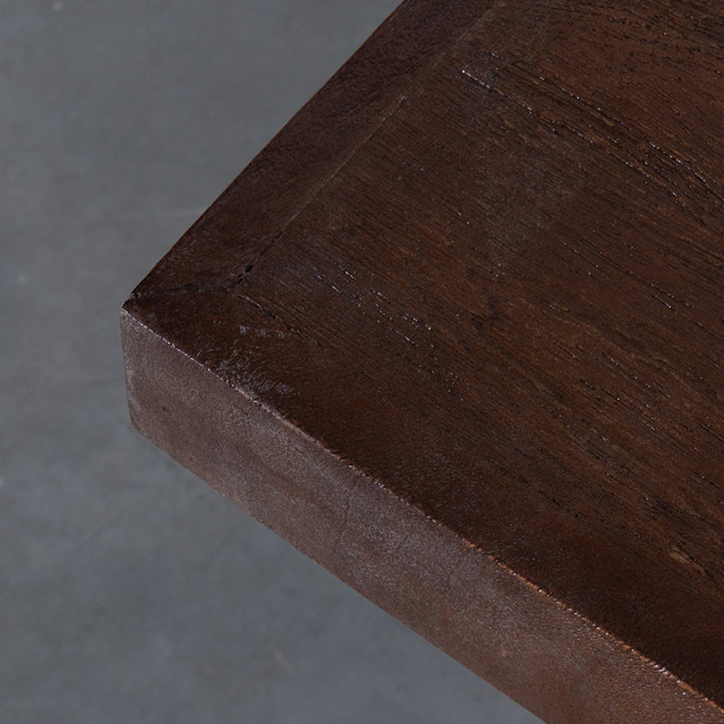 Eetkamertafel Tafelblad Straight Edge Espresso Mangohout-Rechthoekige tafelbladen-LABEL51