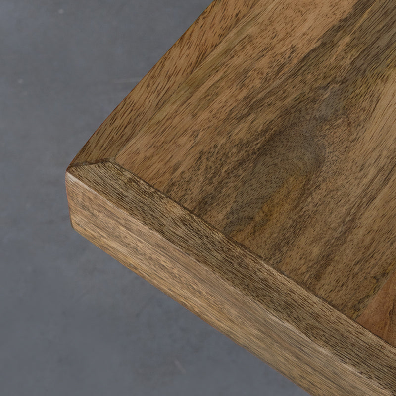 Eetkamertafel Tafelblad Straight Edge Naturel Mangohout #-Rechthoekige tafelbladen-LABEL51