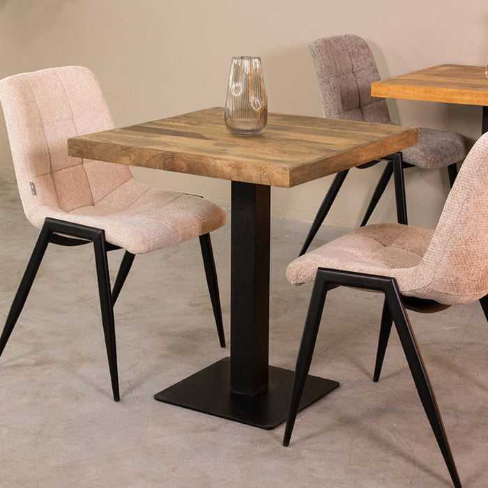 Eetkamertafel Tafelblad Straight Edge - Naturel - Mangohout -...-Eettafels-LABEL51
