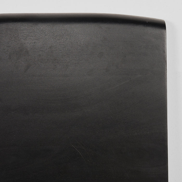 Eetkamertafel Tafelblad Tree Edge - Zwart - Mangohout - 70 cm...-Eettafels-LABEL51
