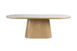 Eettafel Almira Oval 180 Eikenfineer Stone Naturel 180x90 cm-Eettafels-Creating Home