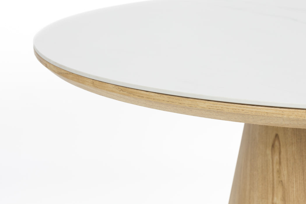 Eettafel Almira Oval 180 Eikenfineer Stone Naturel 180x90 cm-Eettafels-Creating Home