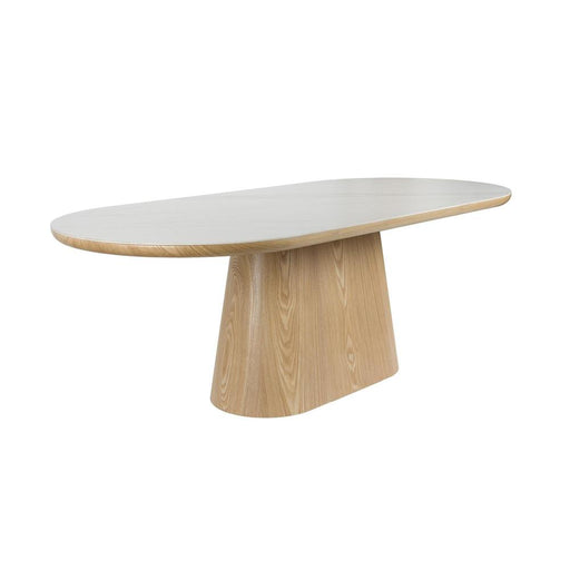 Eettafel Almira Oval 200 Eikenfineer Stone Naturel 200x90 cm-Eettafels-Creating Home