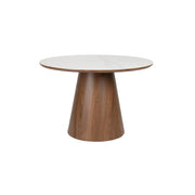 Eettafel Almira Rond Sintered Stone veneer Bruin 115x115 cm-Eettafels-Creating Home