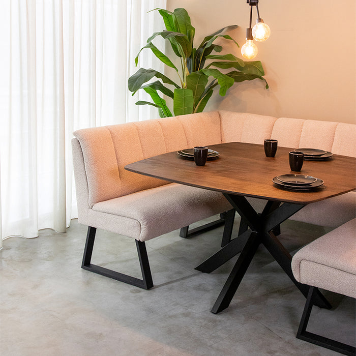 Eettafel Blake Mangohout Bruin-Eettafels-LABEL51