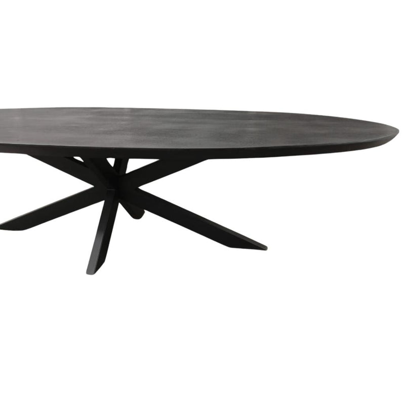 Eettafel Brandy Zwart 160 cm Ovaal 160x90x76 cm-Eettafels-Starfurn