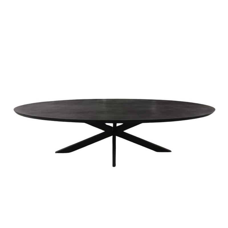 Eettafel Brandy Zwart 180 cm Ovaal 180x90x76 cm-Eettafels-Starfurn