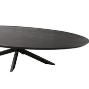 Eettafel Brandy Zwart 210 cm Ovaal 210x100x76 cm-Eettafels-Starfurn