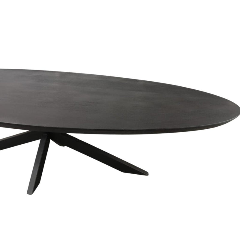 Eettafel Brandy Zwart 210 cm Ovaal 210x100x76 cm-Eettafels-Starfurn
