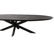 Eettafel Brandy Zwart 210 cm Ovaal 210x100x76 cm-Eettafels-Starfurn
