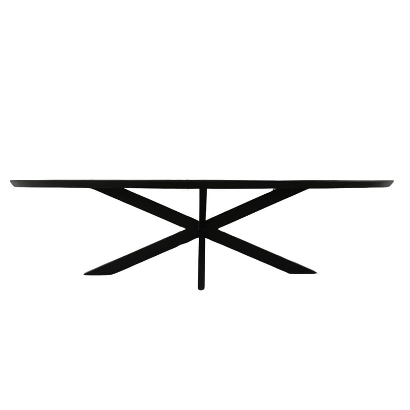 Eettafel Brandy Zwart 240 cm Ovaal 240x110x76 cm-Eettafels-Starfurn