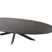 Eettafel Brandy Zwart 300 cm Ovaal 300x120x76 cm-Eettafels-Starfurn