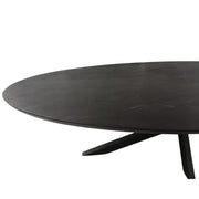 Eettafel Brandy Zwart 300 cm Ovaal 300x120x76 cm-Eettafels-Starfurn