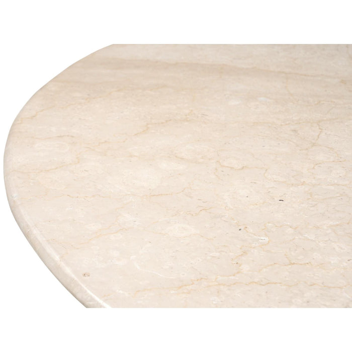 Eettafel Brix Bottecino Rond Mangohout Crème wit 130 cm-Eettafels-Livingfurn