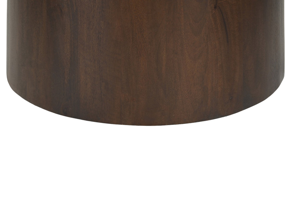 Eettafel Brix Bottecino Rond Mangohout Crème wit 130 cm-Eettafels-Livingfurn