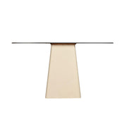 Eettafel Brix Eettafel Glas Crème wit 140x40 cm-Eettafels-Livingfurn