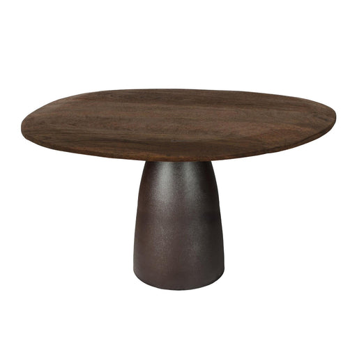 Eettafel Brix Eettafel Mangohout Bruin 120x140 cm-Eettafels-Livingfurn